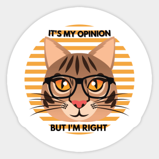 It's my opinion but i'm right Sticker